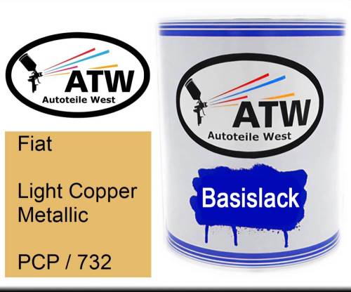 Fiat, Light Copper Metallic, PCP / 732: 1L Lackdose, von ATW Autoteile West.